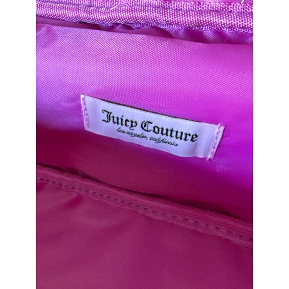 Juicy Couture Pink Velour Vanity Bag Cosmetic Case With Gold Logo - Picture 15 of 16